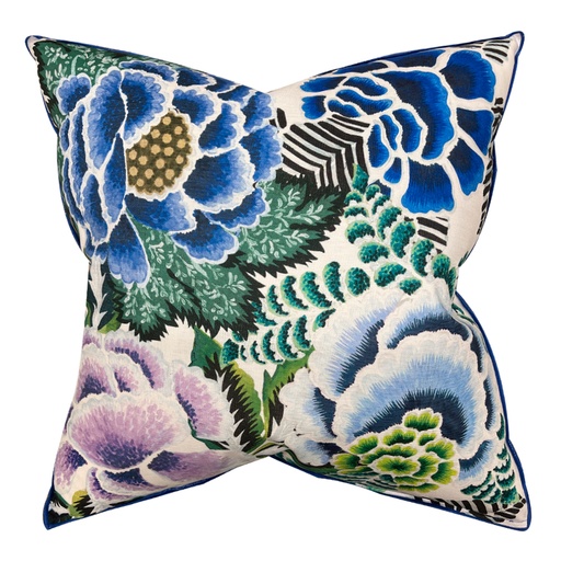 COJÍN ROSE DE DAMAS (55 x 55 COBALT)